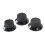 3Pcs Guitar Control Knob Set 1 Volume 2 Tone Plastic Replacement Black 1