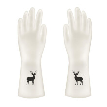 THICKENED RUBBER KITCHEN DISHWASHING GLOVES AntiSlip Reusable For Household Cleaning Size M