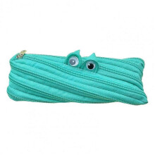 (Green) Pencil Case Multifunctional Storage Bag Large Opening Pouch for School Travel Cosmetic Glasses Stationery Organizer