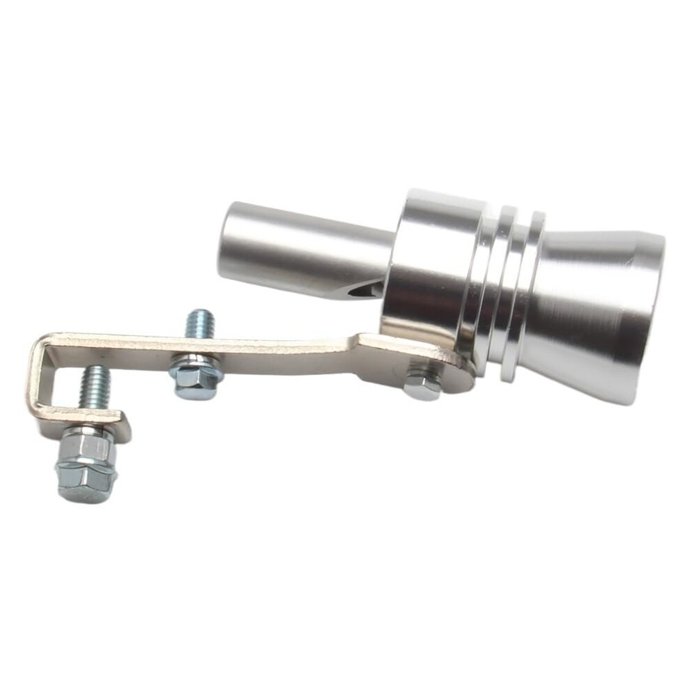 Xl Universal Car Exhaust Pipe Turbo Sound Whistle Simulator With Stylish Finish Silver 9067246126698