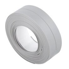 Selbstklebende Badewannen- und Wanddichtungsleiste, Waschbeckenrandleiste, Küchenleiste (Grau, 22 mm