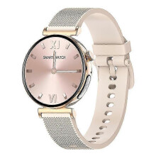 (Beige)JA02 Luxury Women's Smartwatch Uric Acid Blood Lipids Blood Glucose ECG Detection SOS Help Voice Assistant Smart Watch