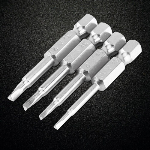 Set van 4 driehoekige schroevendraaierbits 50 mm Δ1.8/Δ2.0/Δ2.3/Δ2.7 1/4 2