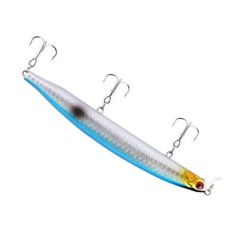 Mini-Fischköder mit Haken, 13,5 cm, 20–199 g, leuchtende Farben 2