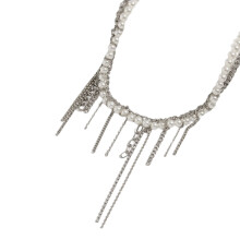 Unique Heart Star Moon Fringe Pendant Neckchain Fashion-1