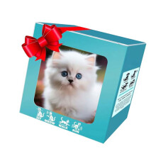 Realistic Cats Plush Toy With Simulation Barking Tail-White
