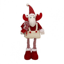 (Elk) Festive Plush Christmas Doll with Retractable Legs for Holiday Home Decor-Snowman