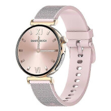 (Pink)JA02 Luxury Women's Smartwatch Uric Acid Blood Lipids Blood Glucose ECG Detection SOS Help Voice Assistant Smart Watch