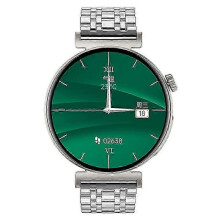 (Green)JA02 Luxury Women's Smartwatch Uric Acid Blood Lipids Blood Glucose ECG Detection SOS Help Voice Assistant Smart Watch
