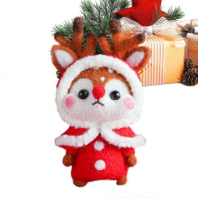(B) Felt Ornaments Bunny Elk DIY Decoration Animal Crafts Material Adults Christmas Tree Wall Room Classroom Rear View-A
