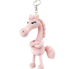 (Pink) New Year Horse Keychain Souvenirs Perfect Present For New Year Celebrations, Birthday Surprise.