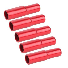 5 Stück Bremszug-Endkappen aus Aluminiumlegierung, 5 mm, für Rennräder und Mountainbikes, Rot