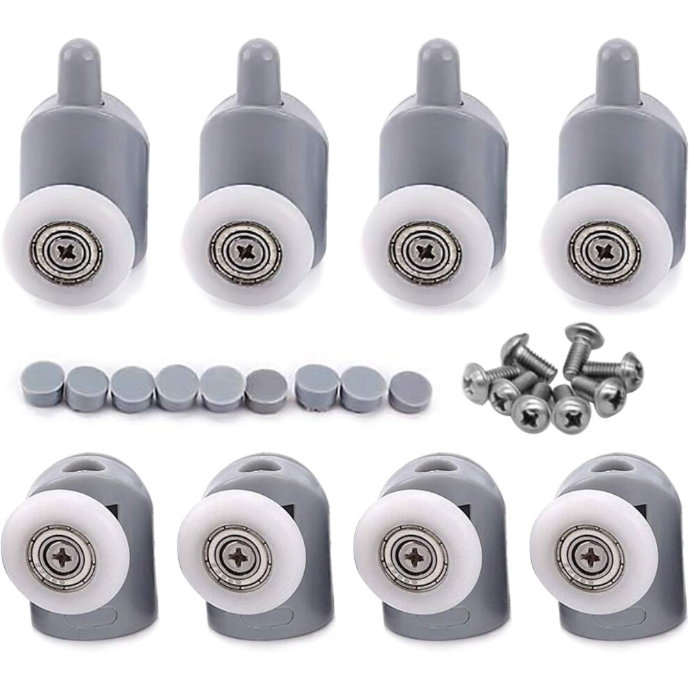 Bathroom Replacement Kit With Twin Bottom Top Pulleys, Shower Door Rollers Ensuring Easy Glide And Wear Resistant Wheels, Upper Bottom Rollers For Smo 9135470795529