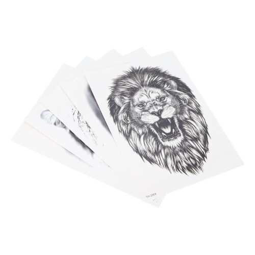 Waterproof Animal Pattern Temporary Tattoos for Men, 148x210mm