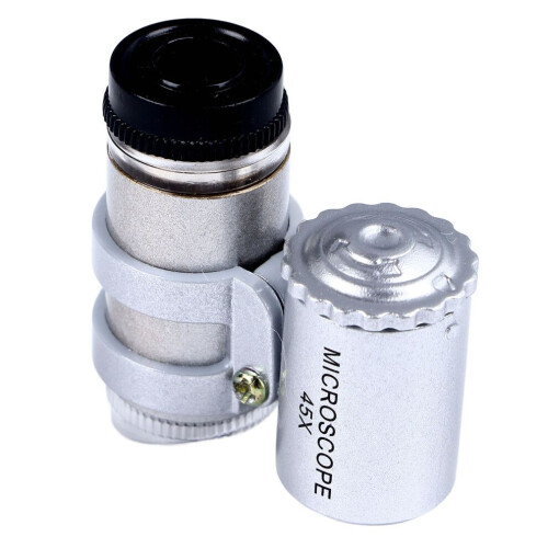 Objectif de microscope 45X facile à installer avec LED pour téléphones et tablettes