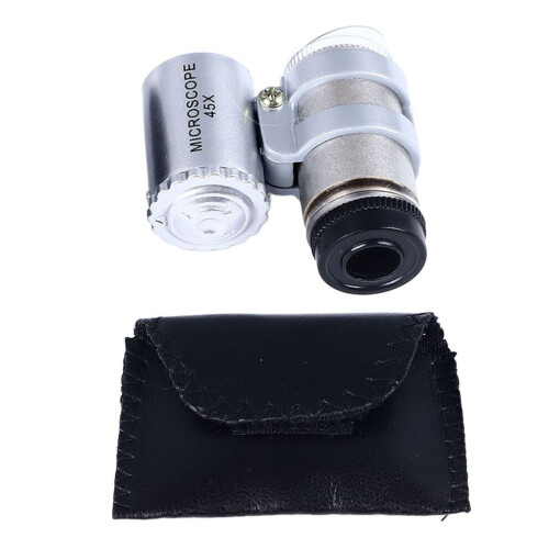 Objectif de microscope 45X facile à installer avec LED pour téléphones et tablettes 1