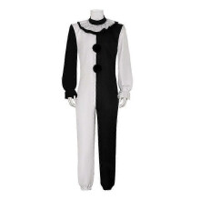 (XL, Men) Terrifier Art Clown Joker Cosplay Costume Men Jumpsuit Women Role Play Fancy Dress Up Horror Dress Suit Halloween Carnival Party