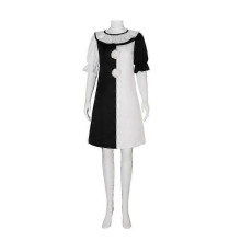 (L, Women) Terrifier Art Clown Joker Cosplay Costume Men Jumpsuit Women Role Play Fancy Dress Up Horror Dress Suit Halloween Carnival Party