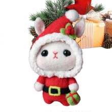 (A) Felt Ornaments Bunny Elk DIY Decoration Animal Crafts Material Adults Christmas Tree Wall Room Classroom Rear View-A