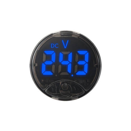 7-120VDC Touch Control Voltage Meter with Alarm, Custom Colors, 33.5mm 2