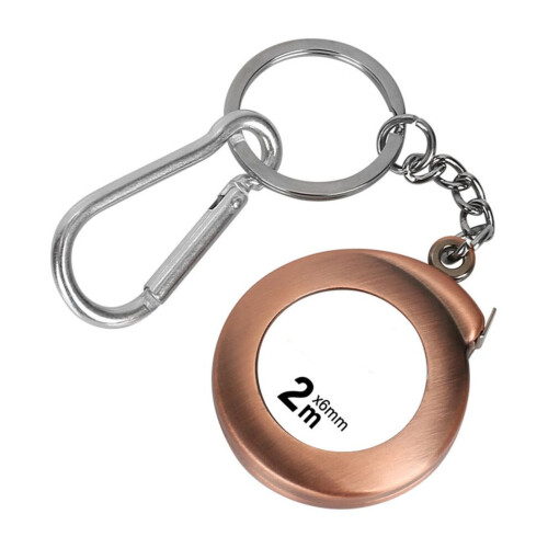 Mini 2m måttband 6mm brett bärbart med karbinhake för pyssel 2