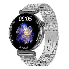 (Gray)JA02 Luxury Women's Smartwatch Uric Acid Blood Lipids Blood Glucose ECG Detection SOS Help Voice Assistant Smart Watch