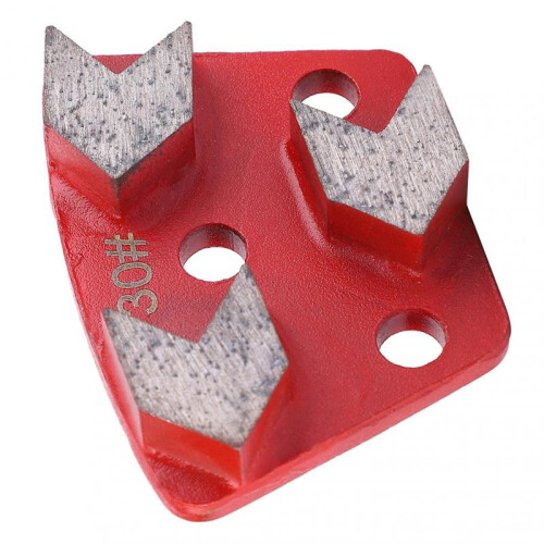3PCS Trapezoid Diamond Floor Grinding Pad Disc #30 Grit Metal Bond Scraper
