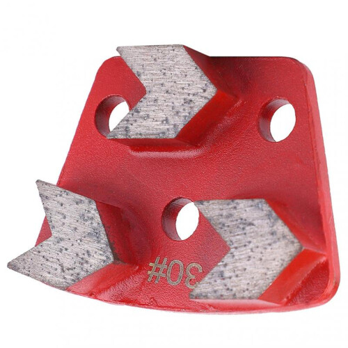 3PCS Trapezoid Diamond Floor Grinding Pad Disc #30 Grit Metal Bond Scraper 2