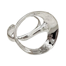 Bague Vintage en Onyx noir, Design irrégulier Unique, bande-1