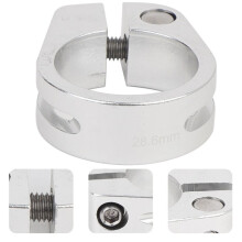 CANSUCC 28,6 mm Aluminiumlegierung Schraubverschluss Auspuffkrümmer V-Band-Klemme für Motorrad (silber)