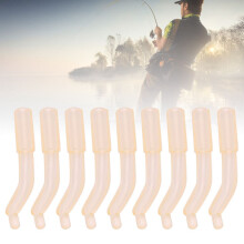 60pcs Light Yellow Silicone Fish Carp Hose 21x2x1mm Outdoor Fishing
