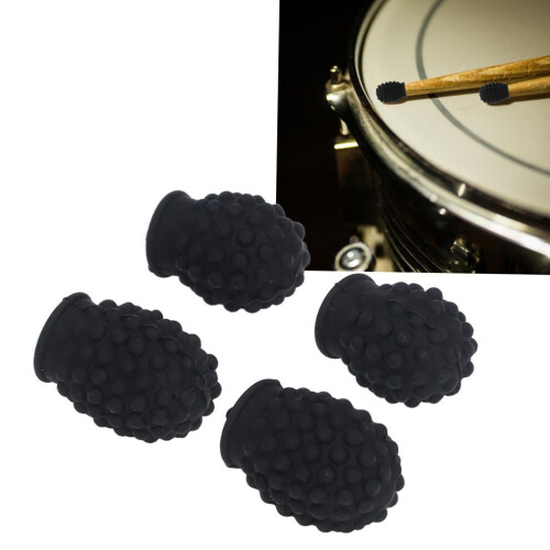 4Pcs Silicone Drum Stick Mute Set Fits Sticks Under 10mm Head Diameter