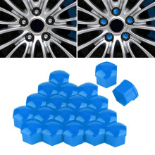 20 Stück 17 mm Nylon-Radmuttern-Diebstahlsicherungskappen in verschiedenen Farben