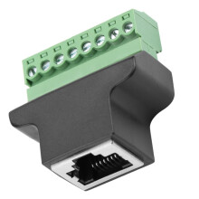 Connecteur RJ45 femelle stable vers terminal pour systèmes DVR de vidéosurveillance