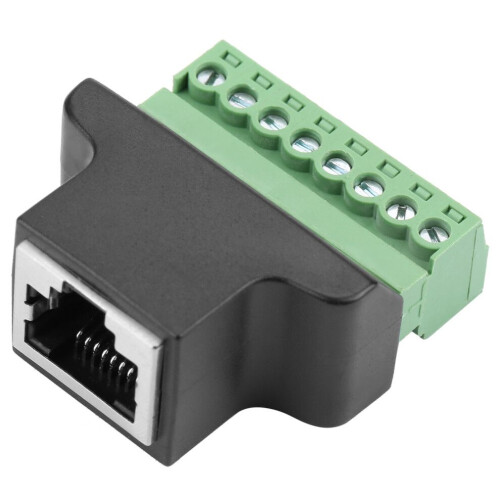 Conector RJ45 hembra a terminal estable para sistemas CCTV DVR 1