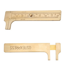 1 stuk messing schuifmaat/vernier liniaal met dubbele schaalverdeling mm/inch (80 mm)