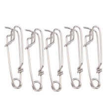 5PCS Stainless Steel Long Line Clips Snap Swivel 1.8cm for Sea Fishing