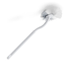 S-formad toalettborste, tät plastborst, 34 cm badrumsrengöring