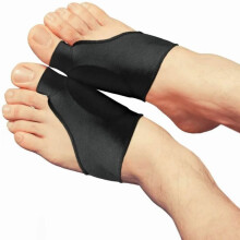 Andningsbar Hallux valgus-korrigerare och tåseparator för män och kvinnor - Svart L