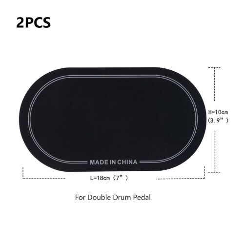 Self-Adhesive Double Pedal Drumhead Protectors - 2 Pack PET Material 1