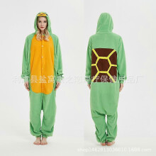 (Size M (161-170cm, 80-140 catties),Sea turtles)Women's autumn and winter polar fleece cartoon one-piece pajamas home wear