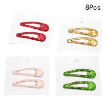 8St Glinsterende Candy Haarclips Sequin Barrette Kleuren