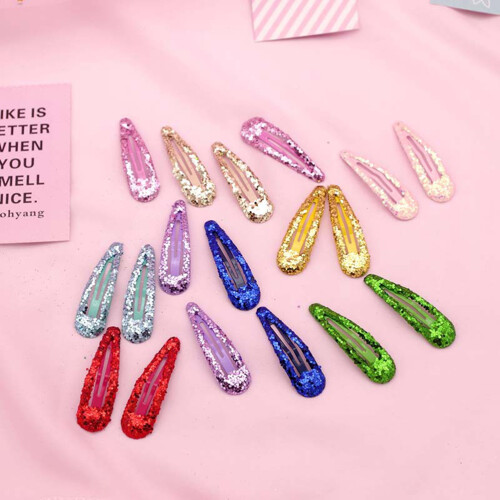 8St Glinsterende Candy Haarclips Sequin Barrette Kleuren 2