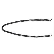 Schwarzer Acryl-Brillenkettenhalter, rutschfestes Sonnenbrillenband, 45 cm Länge