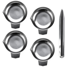 Electronic Scale Tray Mini Digital Scale Pan 4Piece Metal Weighing Powder Pan Set With Scoop For Reloading