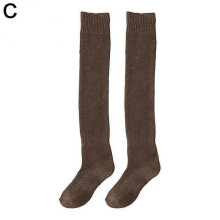 (Coffee) Ladies Stay Up Thigh High Over The Knee Socks Extra Long Cotton Stockings