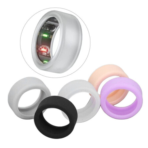 5pcs Elastic Silicone Smart Ring Protector Anti-Scratch Cover 6-10