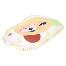 Atmungsaktives Babykissen, Bärenform, Stütze für einen flachen Hinterkopf, 28 x 22 cm, Gelb