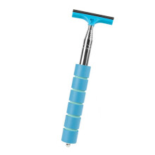 Limpiaparabrisas y raspador de vidrio de acero inoxidable para espejo retrovisor, 21 cm, extensible,
