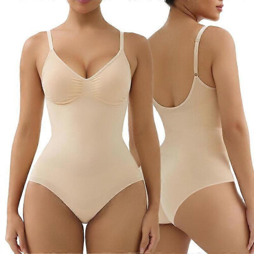(XXS/XS)Tummy Control Thong Bodysuit Built in bra for